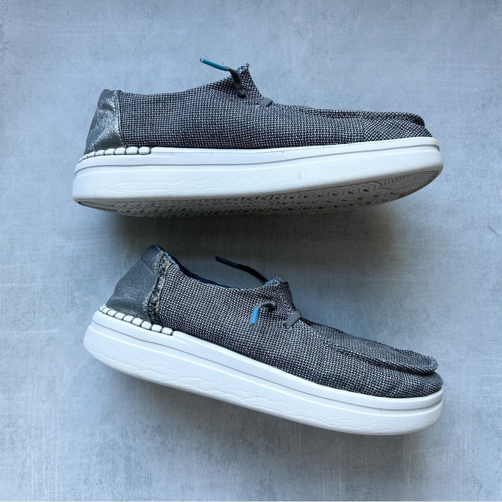 Hey Dudes Wendy Rise Platform Shoes in Stone - Picture 3 of 7